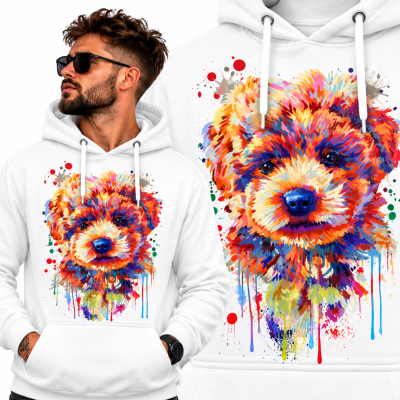 BLUZA Z KAPTUREM  ZWIERZĘTA   PUDELEK 1